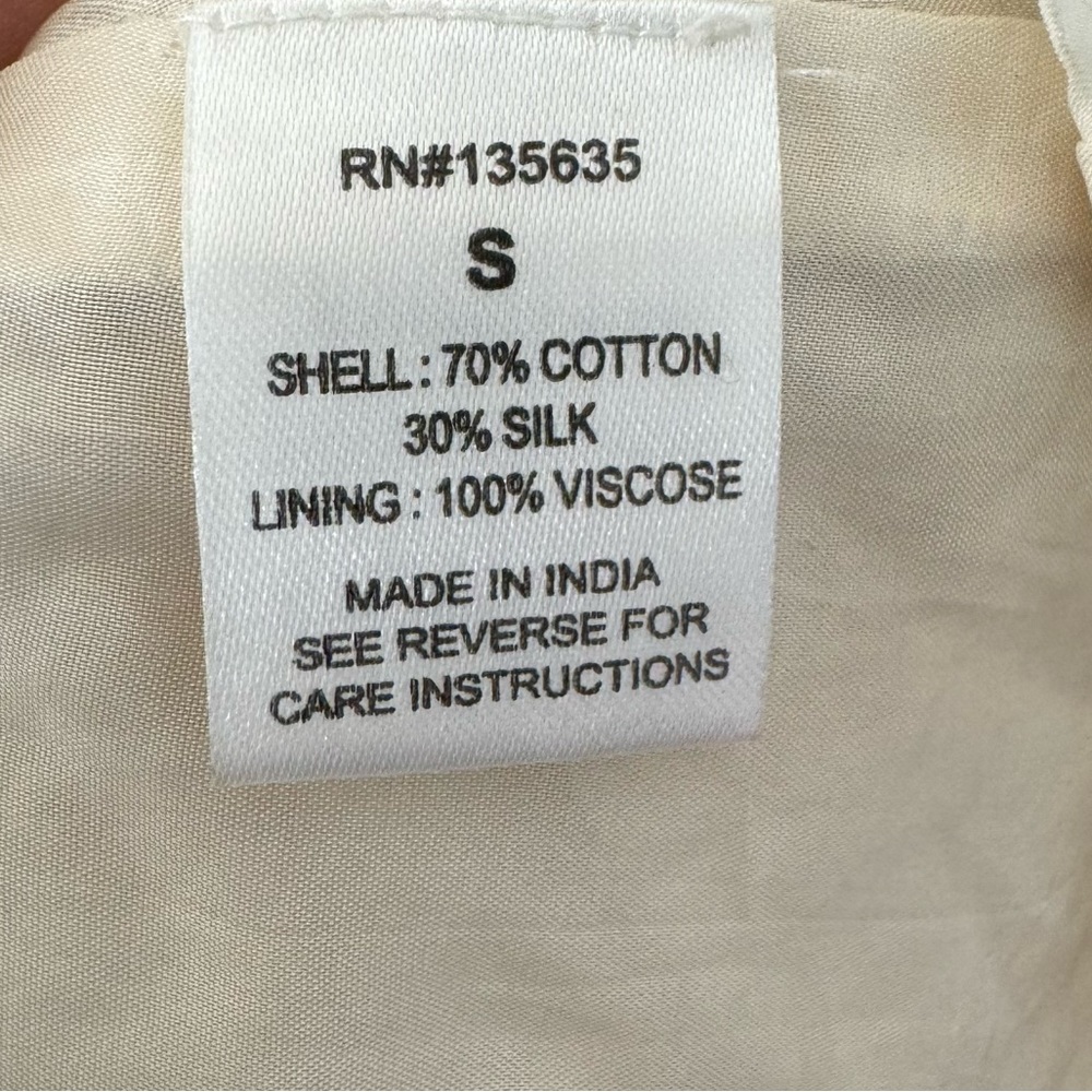 Love Sam Tallulah Silk-Blend Embroidered Ivory Maxi Dress Sz S - Picture 16 of 16